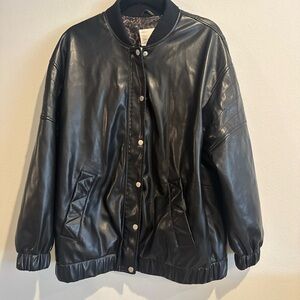 Avec Les Filles Black Bomber Jacket